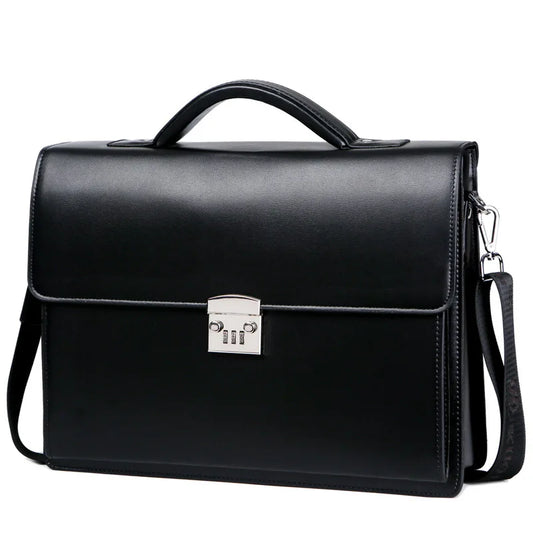 New Male Password Lock Briefcase Diagonal Package PU Leather Laptop Business Bag Men Shoulder Messenger Luxury Handbags Maleta (MLBR-01)