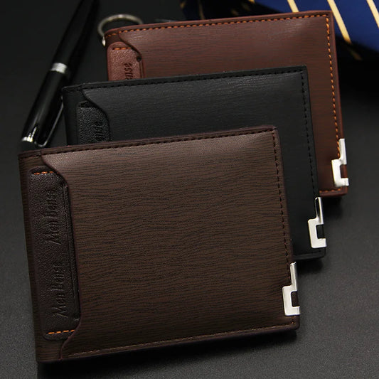 New Men Short Wallet Multifunctional Fashion Casual Drawing Card Wallet Card Holders for Men Card Holder Bags (MLWL-03)