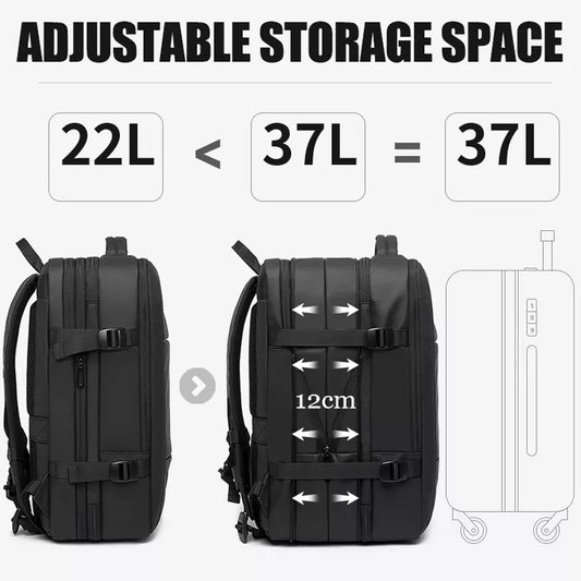 BANGE Travel Backpack Men Business Backpack School Expandable USB Bag Large Capacity 17.3 Laptop Waterproof Fashion Backpack (MLBP-02)